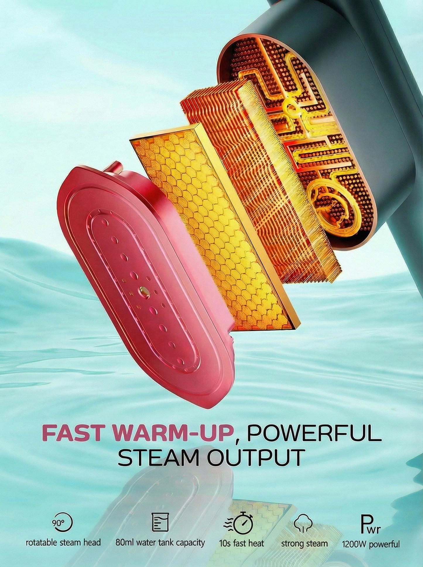 SteamerPro Portable 2-in-1 garment steamer and iron