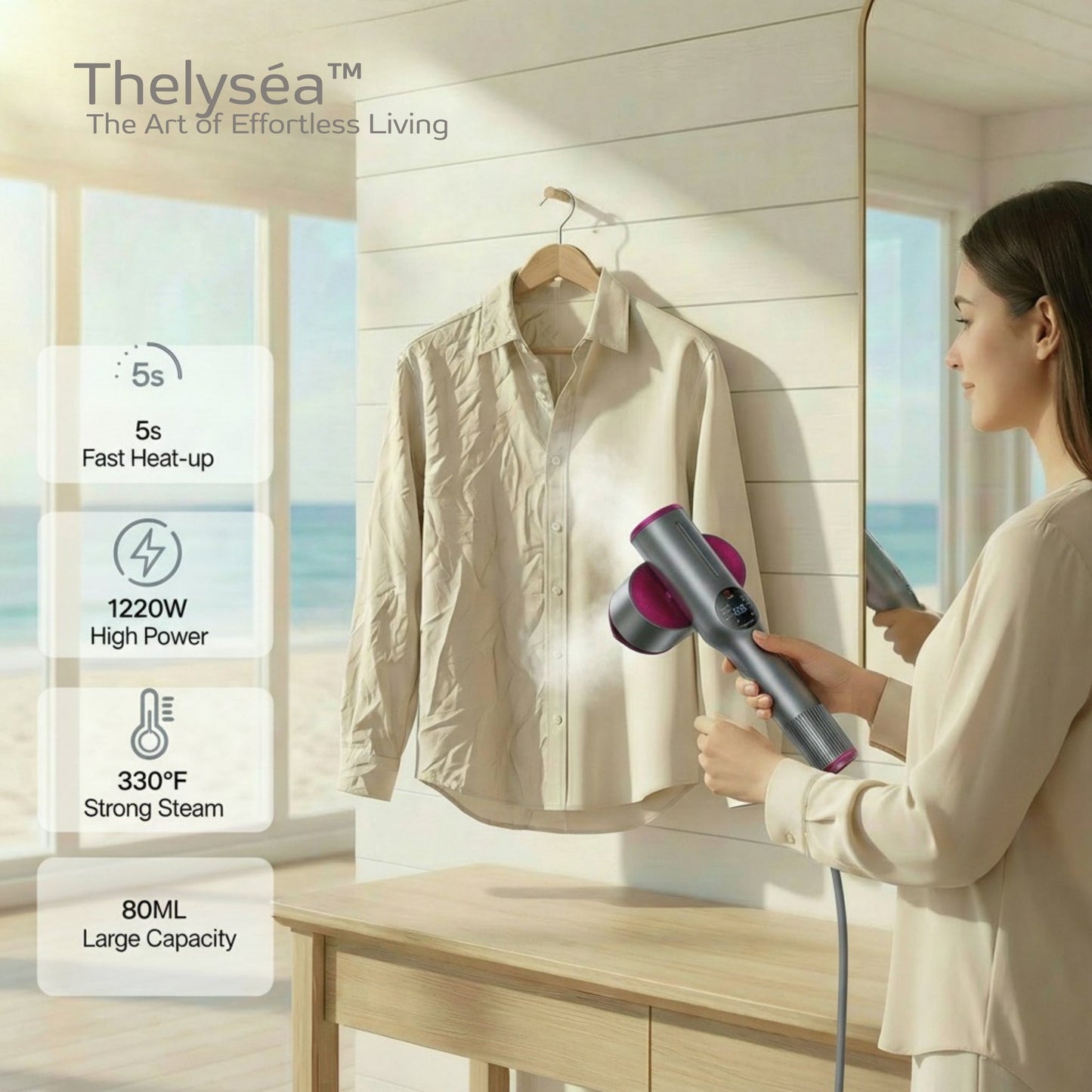 SteamerPro Portable 2-in-1 garment steamer and iron